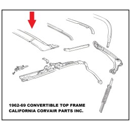 USED FRONT HEADER RAIL - 1965-69