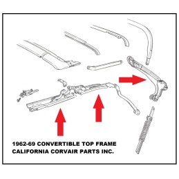 USED 1965-69 FOLDING TOP SIDE RAILS - LEFT SIDE