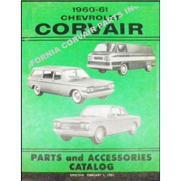 USED 1960-61 CORVAIR PARTS CATALOG - GREEN