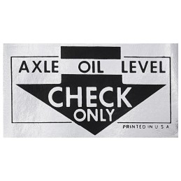 NEW AXLE CHECK DECAL