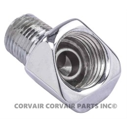 CHROME 45 DEGREE GAS LINE FITTING