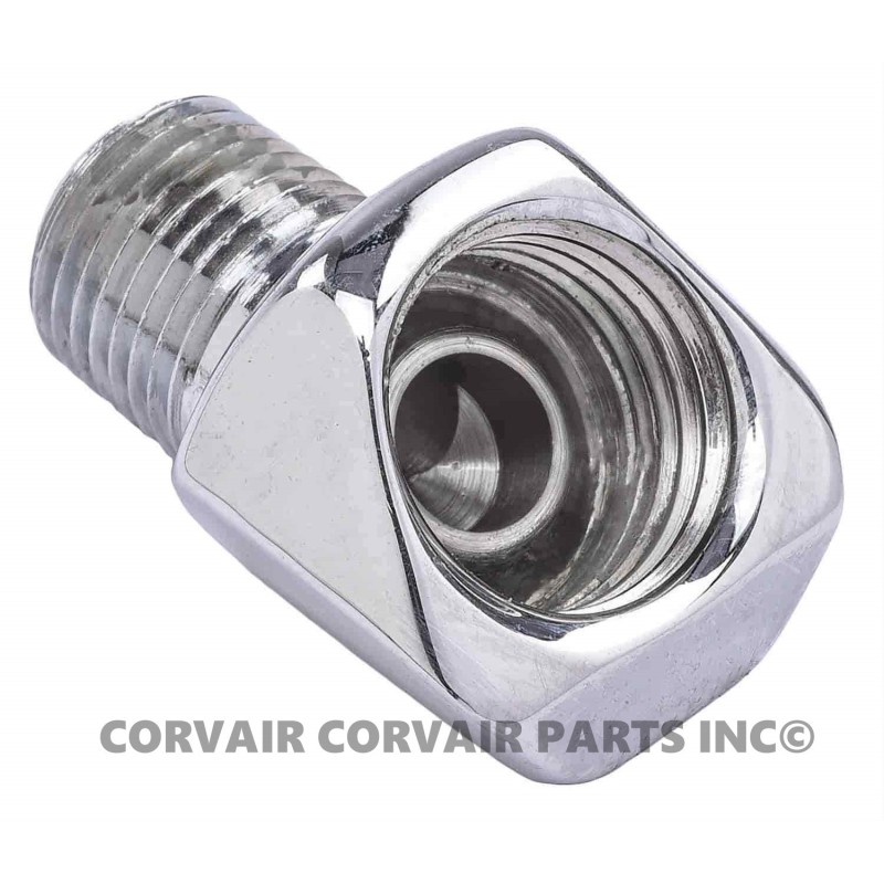 CHROME 45 DEGREE GAS LINE FITTING