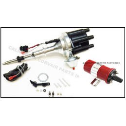 NEW ELECTRONIC DISTRIBUTOR & COIL - BLACK