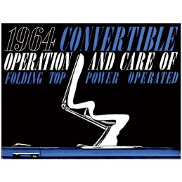 NEW 1964 CONVERTIBLE TOP BOOKLET