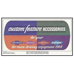 NEW 1964 CUSTOM FEATURES BOOKLET