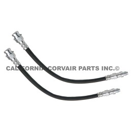 NEW SET (2) 1965-68 BRAKE HOSES - FRONT