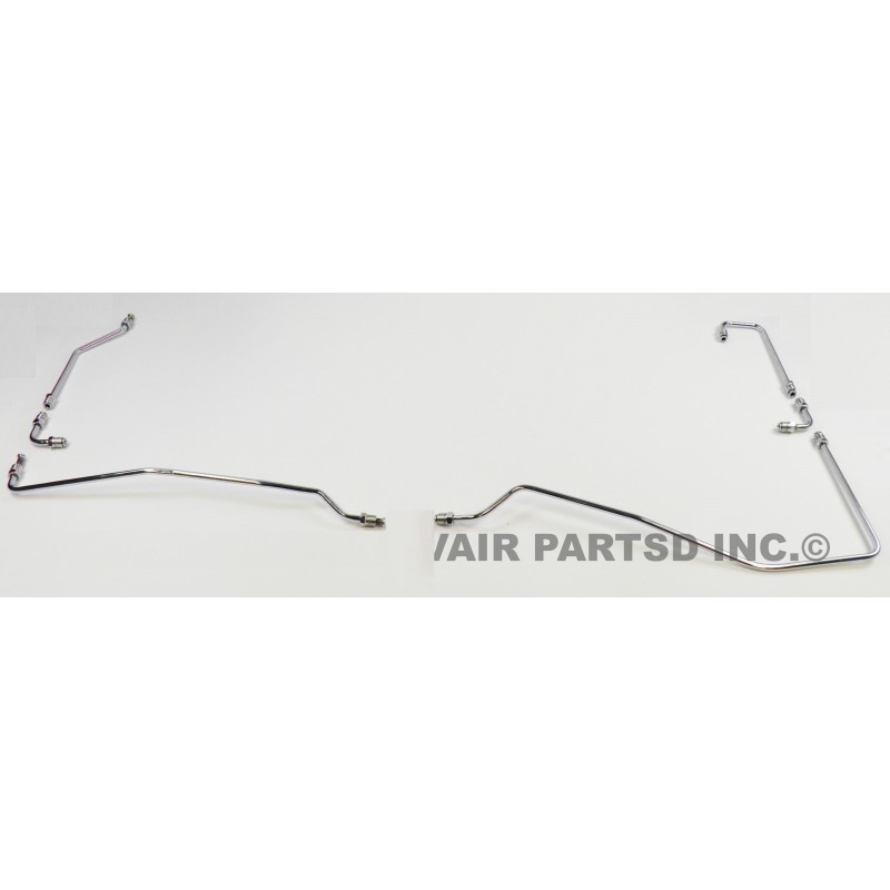 NEW CHROME CARB GAS LINES SET - 140
