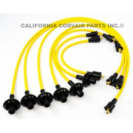 NEW DELUXE 8MM SILICONE SPARK PLUG WIRES - YELLOW