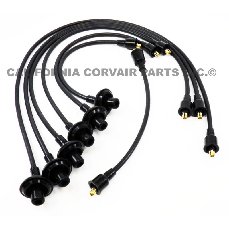 NEW DELUXE 8MM SILICONE SPARK PLUG WIRES - BLACK