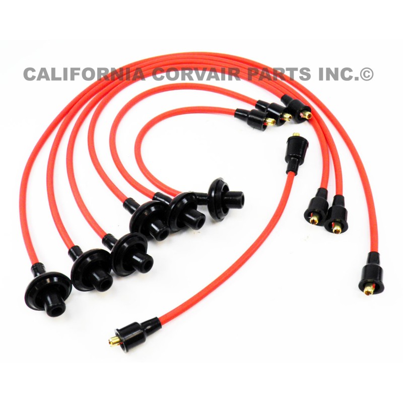NEW DELUXE 8MM SILICONE SPARK PLUG WIRES - RED