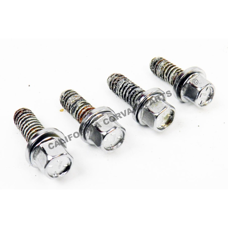 CHROME SET FAN PULLEY BOLTS - 1965-69